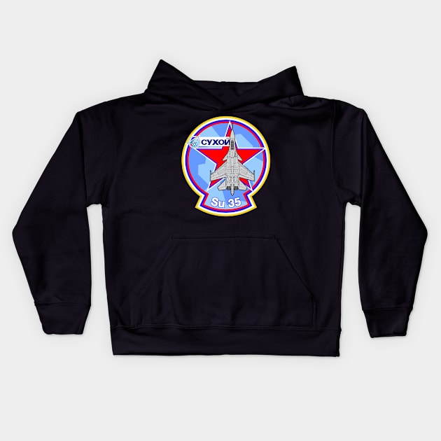 Su 35 Flanker - Russia Kids Hoodie by MBK